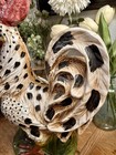Decorative Ceramic Rooster Figurine With A Spotted Pattern  Made In Italy 16 In