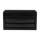 Mini Steel Toolbox 2 Drawer 10 Inch Storage Chest Black Compact Organizer