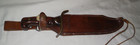 Vintage Western Cutlery Bowie Knife W49 E With Sheath  rosewood Handle Usa