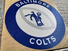 Vintage Baltimore Colts Logo 3  Nfl Avery Cloth Fabric Sticker Decal Patch 1960s