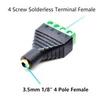 Fenghaishun 3 5mm 4 Pole Trrs Stereo Audio Video 1 8  Female Jack To 4 Screw    