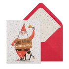 Niquea d   Santa With Bell 10 Count Boxed Christmas Cards