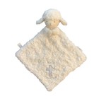 Demdaco Lamb Baby Lovey Rattle White Newborn Comfort Plush Security Blanket Nwt