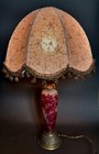 Antique Art Nouveau Lamp Authentic Signed Galle Cameo Glass Bronze Mount C1900