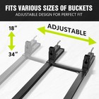 Clamp On Pallet Forks 60  For Tractor Bucket  Heavy-duty Tractor Forks  4500 Lbs