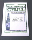 Rolling Rock Town Fair 2000 Hatch Show Print Moby   Filter   Fuel Concert Poster
