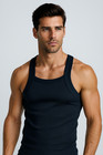 Men   s G-unit Style Tank Top Heavyweight Muscle Shirt Square Cut Cotton  john Son