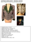 Austrian Loden Jacket 42 Trachten J  ger Grey Green Wool Stag Horn Button Austria