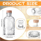 12 Pcs Clear Glass Bottles 6oz  200ml Wine Bottle  Vintage Oval