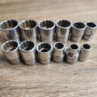 10 Pc Snap-on Tools 3 8  Drive 12-point Sae Flank Drive   Shallow Socket Set