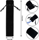 100pcs Velvet Pen Pouch Drawstring Pen Bag Single Pen Sleeve Holder For Office B