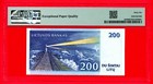 Lithuania  200 Litu  1997  Ah  Low   0000727  Pick   63d  Pmg 66 Gem Unc Epq 