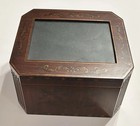 Vintage The Bombay Company Wood Box 2004 Hinged Lid 8   x5 5   x5    Euc