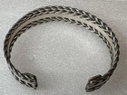 Vintage Cuff Bracelet Mexico Signed Tc-117 Sterling Silver Braided Taxco 23g