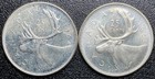 1964   1965 Canada 25 Cents Quarter Dollar  800 Canadian Silver Coin Lot