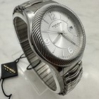 Nwt Men s Akribos Xxiv Ak946 Silver Tone Sunburst Dial Expansion Bracelet Watch