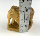Hand Carved Wood Elephant Small Vintage Wood Figure From Kenya Tribal Decor