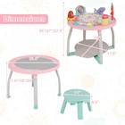 5-in-1 Baby Activity Center With Rotating Seat Removable Toys Lights   Music