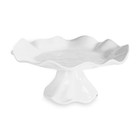 Beatriz Ball Vida Havana Small Pedestal Cake Plate   10 5  White   Melamine