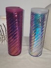 2 Starbucks Tumbler Cup 16oz Travel Mug  Coffee Tea Pink   White 