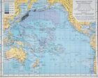 1881 Andrees Map Pacific Ocean Oceania Australia Hawaii Tonga Japan Asia America