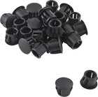 25 Pcs 3 8 Inch10mm Black Hole Plug Plastic Hole Cover  Round End Cap Flush T   