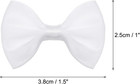 30pcs White Bow Ties 1 5 x1  Mini Bowknot For Crafting Little Satin Bows Bulk