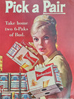 Pick A Pair 6 Packs Anheuser Busch Budweiser Beer Vintage 1961 Ad Magazine Print