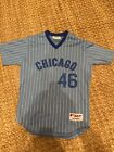 2014 Chicago Cubs Game Worn Jersey   Strop   1978 Throwback Baby Blue Size 48   