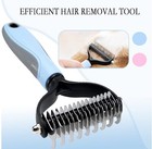 2side Dog Brush For Shedding Dematting Pet Grooming Cat Hair Undercoat Rake Comb