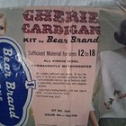 Vintage Knitting Kit  Bear Brand  cherie  Cardigan     100  Virgin Wool Size 12-18