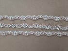 2 Yd  72  Long  Applique Part  Gold Clear Rhinestone Pearl Diy Applique Trim