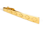 Hickok Art Deco Bold Tiebar Clip Gold Tone Diamond Pattern Hickok Usa