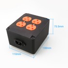 Hifi Audio Us Ac Power Cable Supply Filter Socket 4 Outlet Aluminum Box Chassis