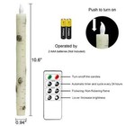 6 Pcs Flameless Birch Led Candles Moving Luminara Real Wax Battery Remote Timer