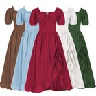 Medieval Maiden Dresses Renaissance Cosplay Costume Gothic Gown Lady Fancy Skirt