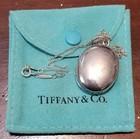 Vintage Tiffany   Co  Sterling Silver Locket And 18  Chain
