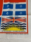 Vintage Souvenir Tea Towel Canada Provinces Linen Cotton Tony Eleanor Paine