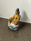 Mongolian Tibetan  Buddhist Hand Made Clay Statue Of A Green Tara