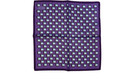 Nwt Eton Satin Purple W Tv Print Silk Pocket Square Italy 13 
