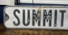 Vtg Ny Street Sign Embossed 24    Heavy Gauge Steel Black   White Monfort Rd Road