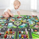 Kids City Road Map Play Mat Parking Lot Traffic Carpet Educational Toy Play Rug 