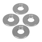 Porkchop Bmx Aluminum Bicycle Axle Washers For 3 8  Axles - Silver  set Of 4 