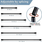 Black Curtain Rod 66-144 Adjustable Heavy Duty Window   Sliding Door Rod