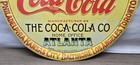 1999 Coca-cola Tin metal Sign Coke Vintage Diameter  12 Inches  collectable Rare