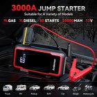 Audew Car Jump Starter 3000a Peak 20000mah Battery Charger Portable 12v Powerban