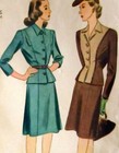 Vintage Sewing Pattern 40 s-women Simplicity 4852-butterick 4patterns  group  1 