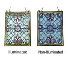 Stained Glass Tiffany Style Victorian Design Hanging Window Panel Suncatcher