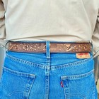 Handmade Genuine Men s Western Belt Full Grain Leather Without Buckle 1 5  Wide