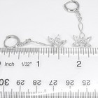Floral Motif Party 18k Gp Dangle Earrings Pairs Wedding Costume Jewelry Cz Clear
